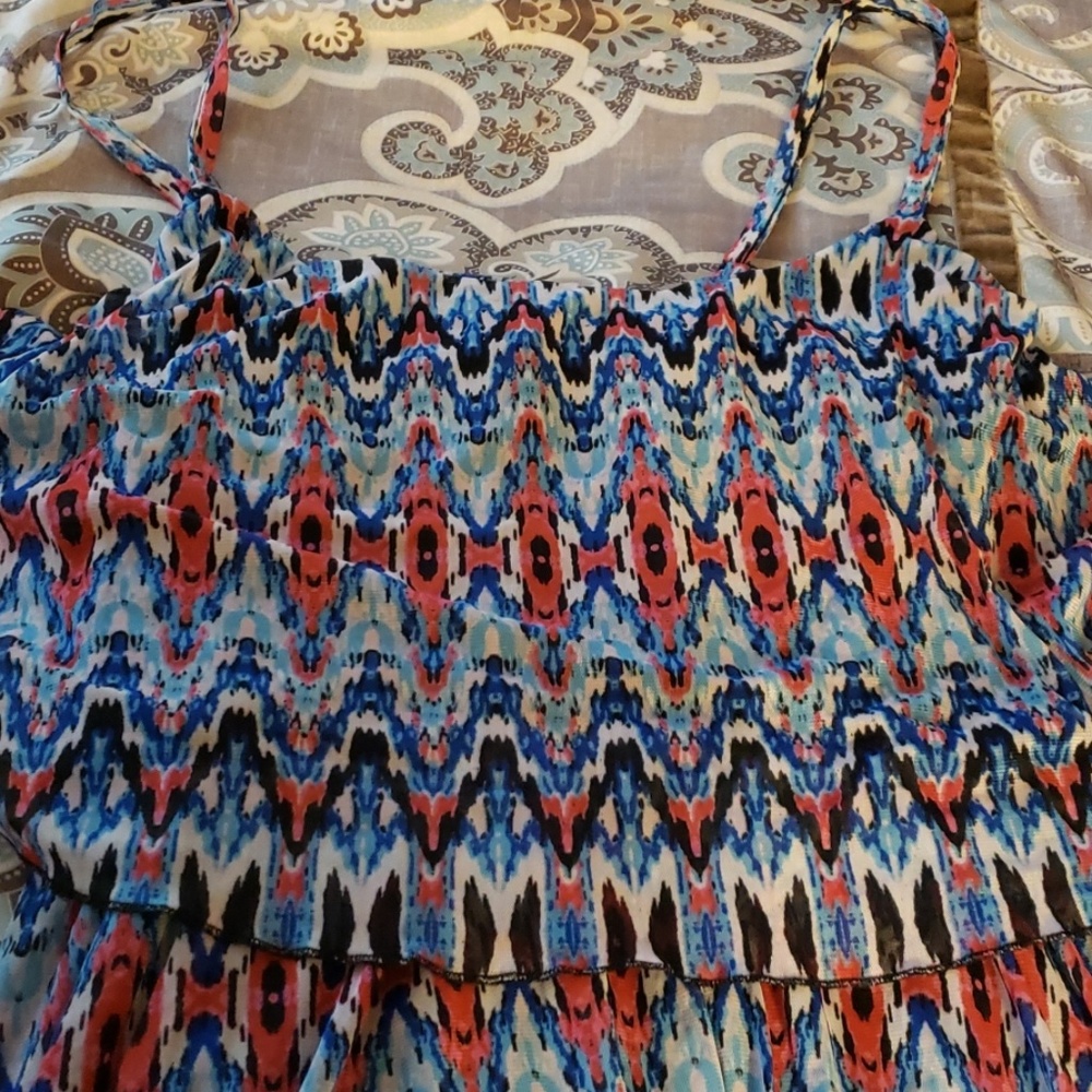 multi colored maxie dress
